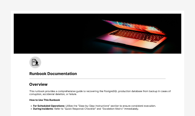 Runbook Documentation Template