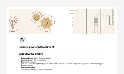 Business Concept Document Template